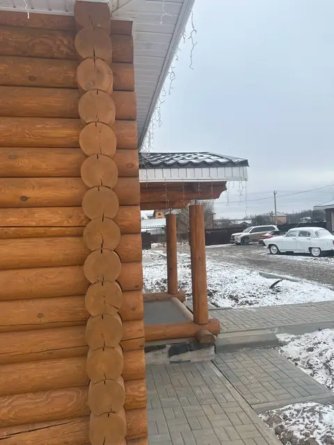 Дом из сруба зимой в «Морозко»